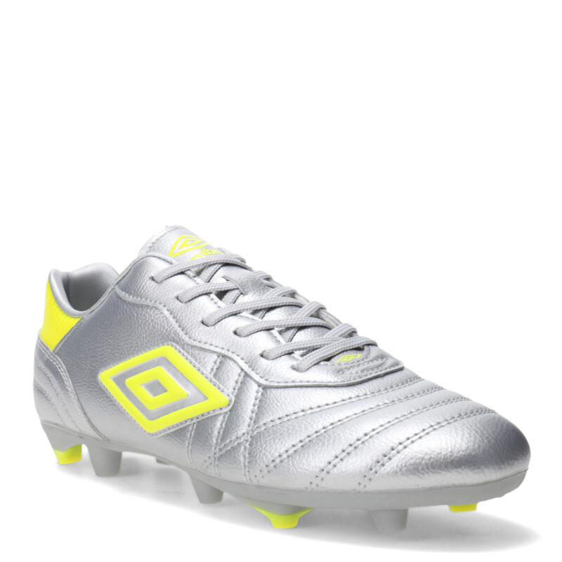 Championes de Fútbol 11 Hombre Umbro Touch FG Plateado - Amarillo Fluor