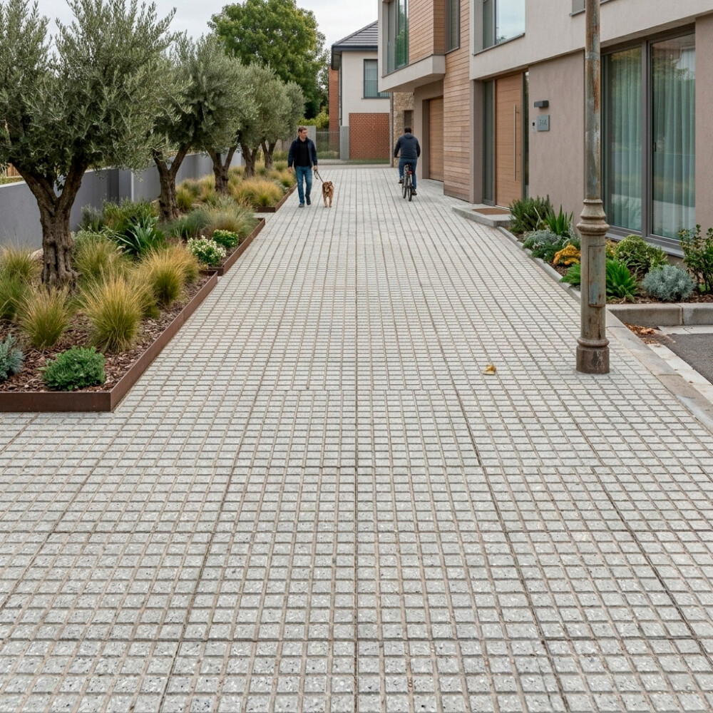 ADOQUIN RECTO 64 PANES GRIS CLARO 400x400x26 MM Adoquin Recto 64 Panes Gris Claro 400x400x26 Mm