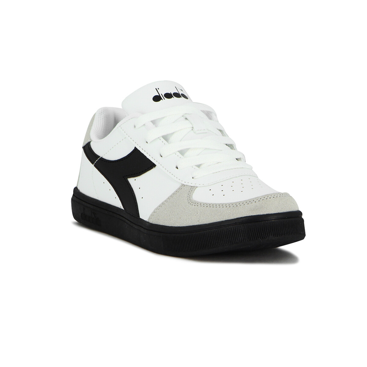 Championes Casuales Unisex Diadora Helio - Blanco-negro 