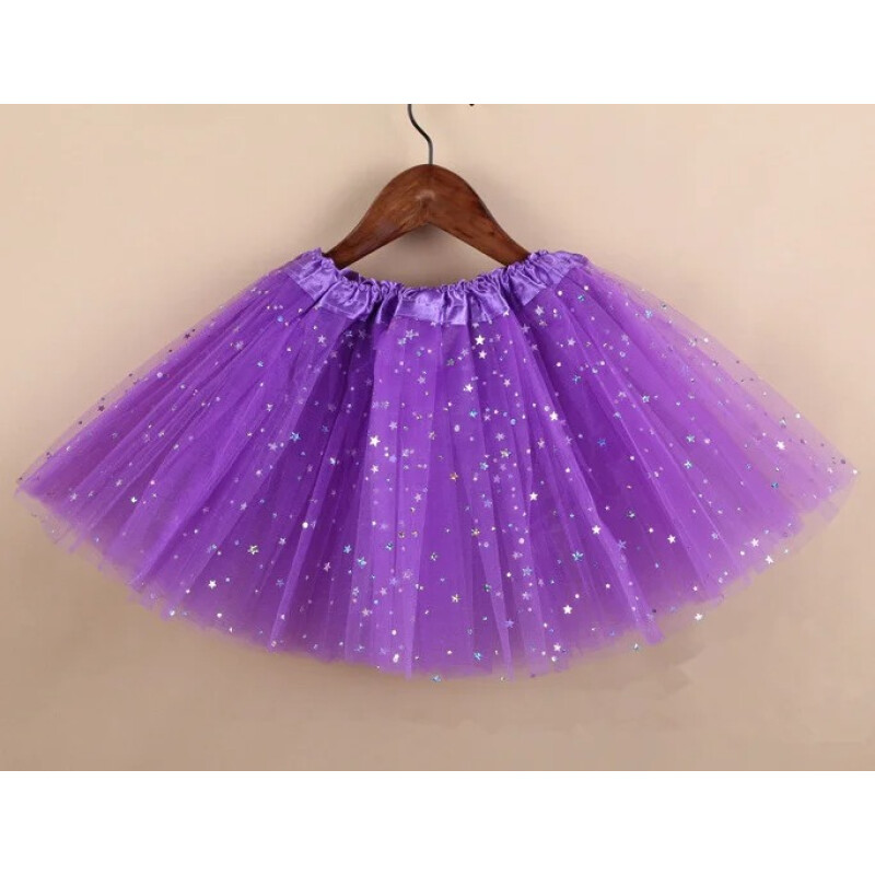 TUTU 30 cm con Brillos y Luz Lila