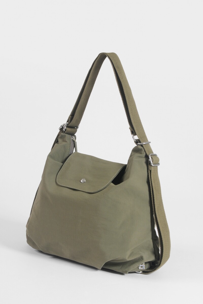 Hobo mochila de tela verde