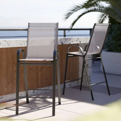 Banqueta textilina de Jardi­n Gris