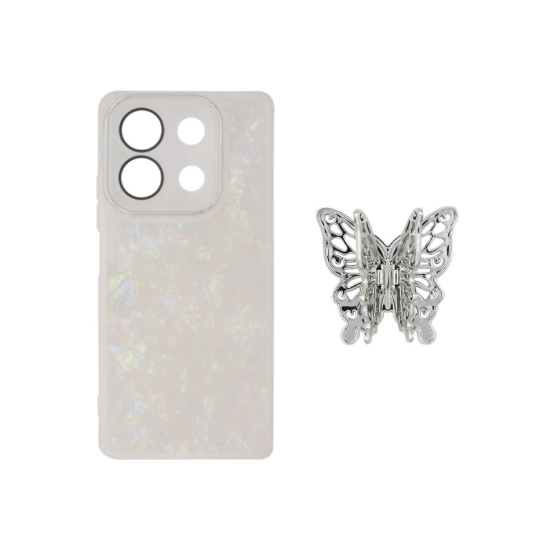 Protector para Xiaomi Note 13 Pro 5G diseño marmol con mariposa Protector Para Xiaomi Note 13 Pro 5g Diseño Marmol Con Mariposa