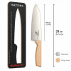 Cuchillo Chef Bugatti en Acero y Mango de Madera Cuchillo Chef Bugatti en Acero y Mango de Madera