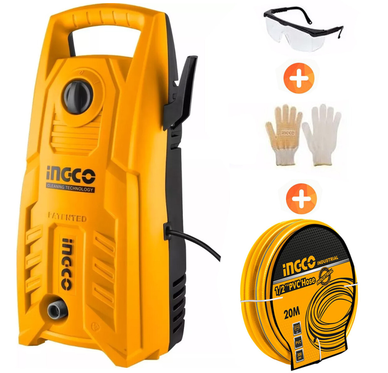 KIT HIDROLAVADORA 130 BAR 1400W INGCO + REGALOS. 