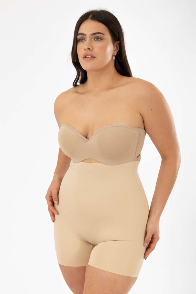 Ciclista alta modelante slim - Beige 