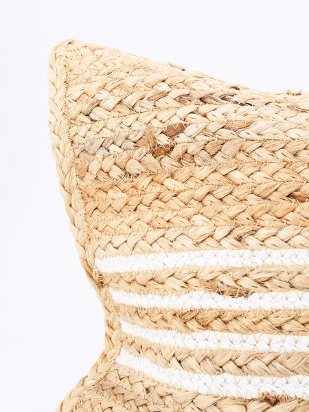 FUNDA DE ALMOHADON YUTE BEIGE