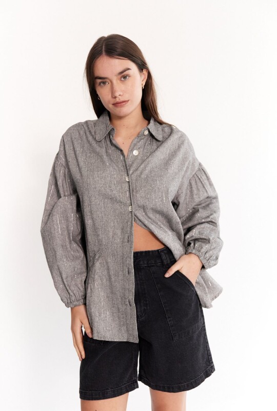 Camisa Almendra Gris