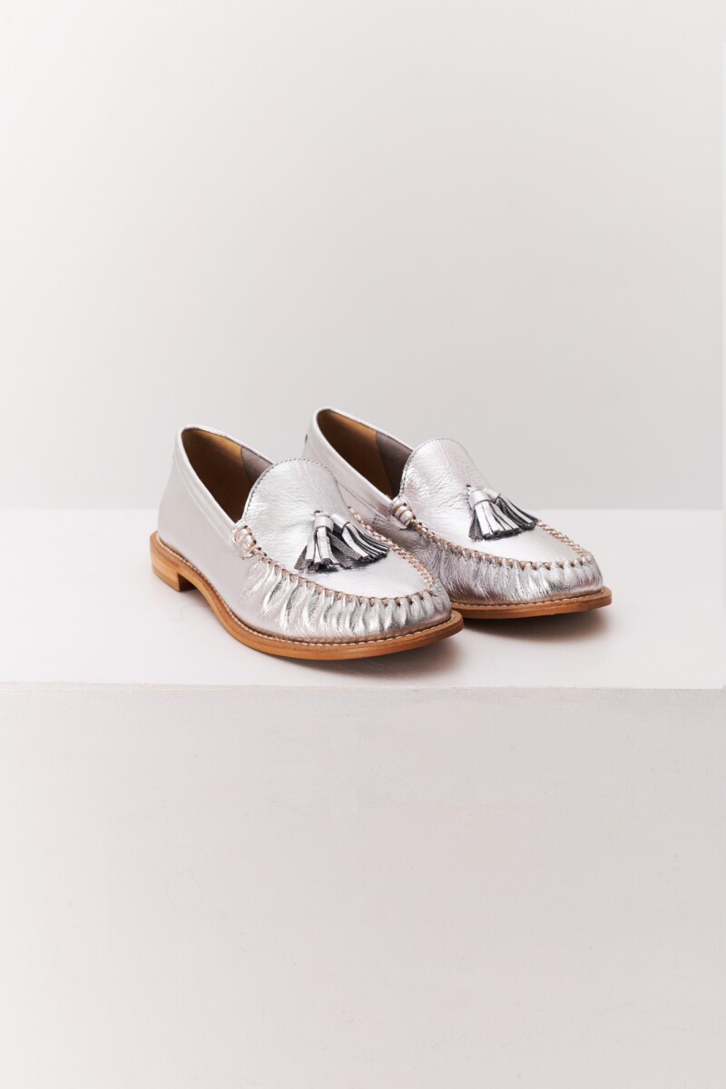 MOCASIN FLECOS PLATA