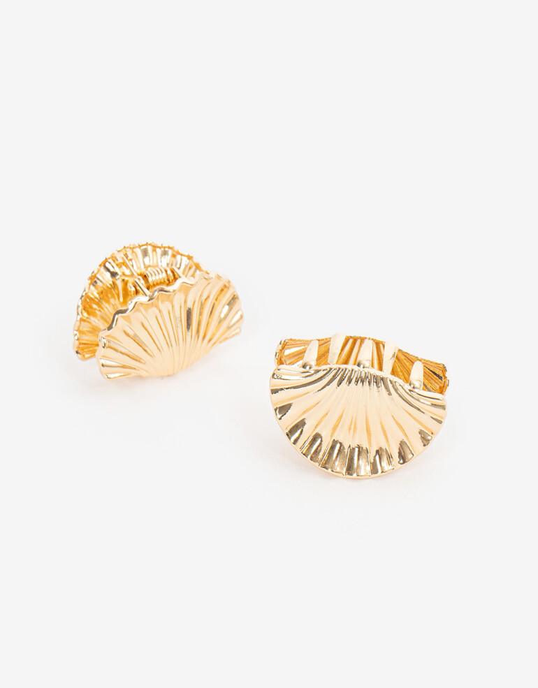 Broches Sets Metal Set De Mini Broches De Caracoles - Dorado