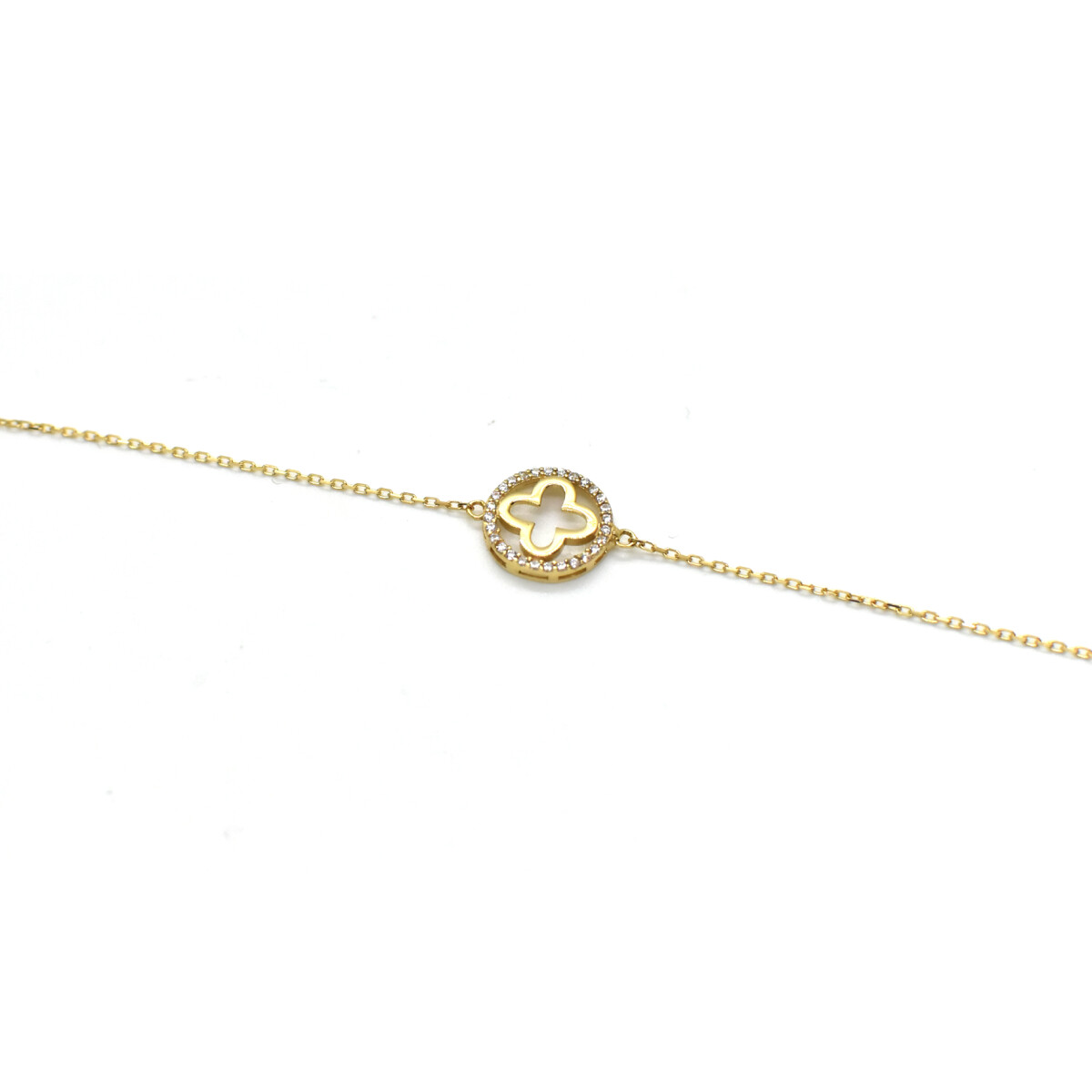 Pulsera en Oro 18Kilates con Zirconias 