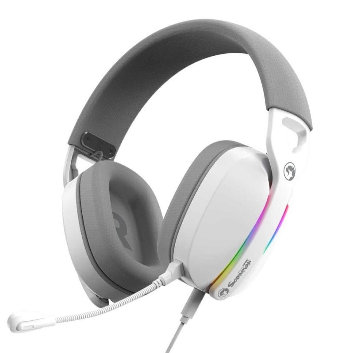 Auricular Gaming Marvo Hg9086 Pulz 70s 7.1 RGB - White 