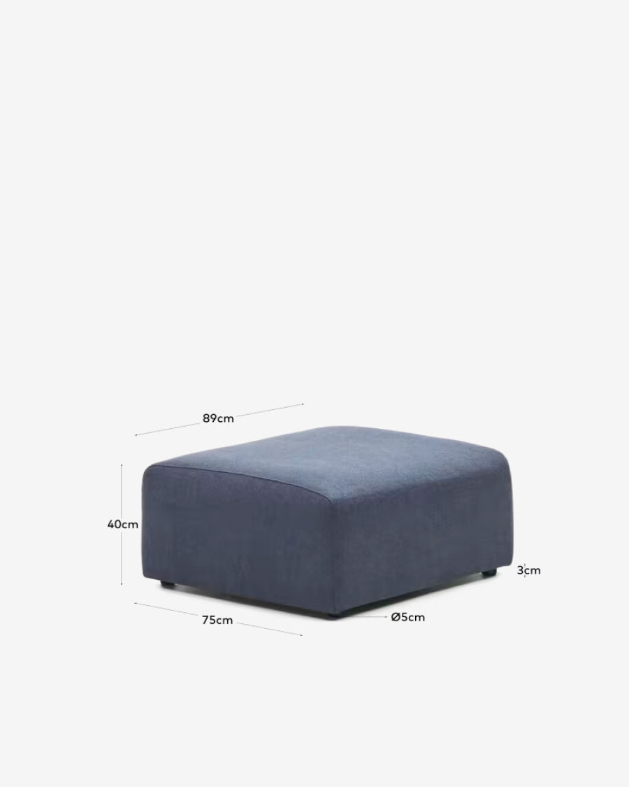 Puf terminal Neom azul 75 x 89 cm