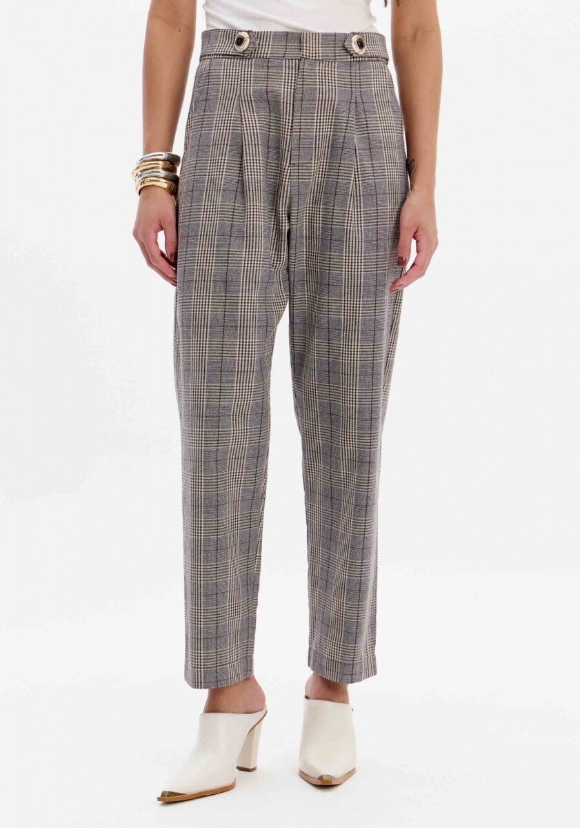 Pantalon cintura alta Baggy - Gris 