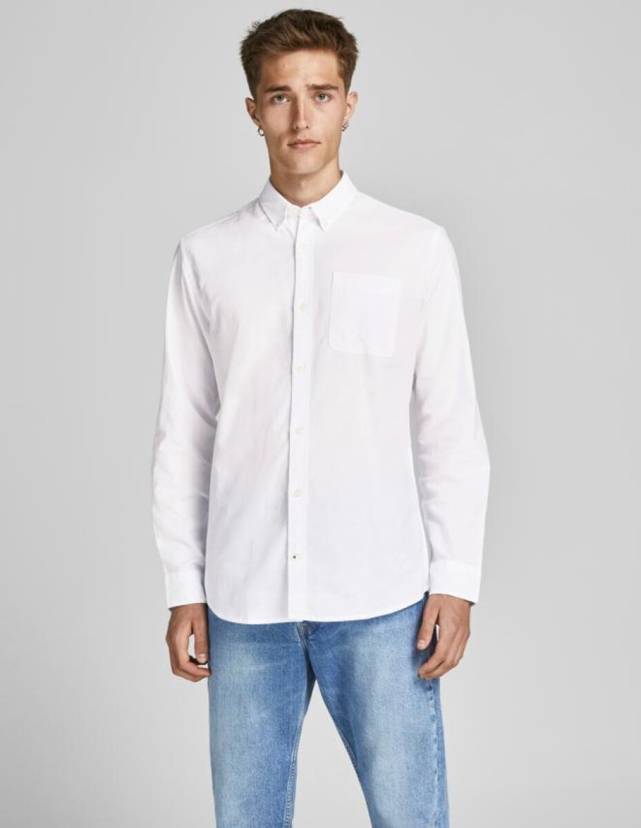 Camisa Oxford Clásica Slim Fit - White 