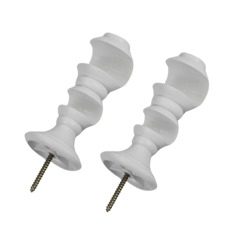 Barrote cortina metal EuroClassic DUO 1,5m + 2 soportes BLANCO