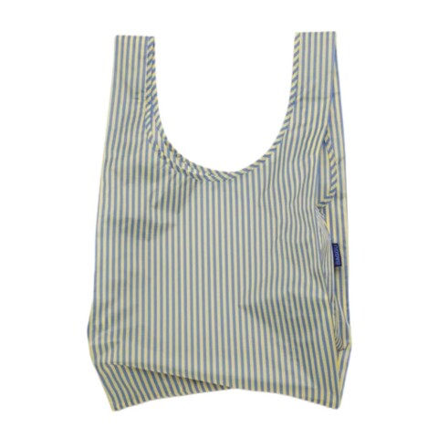 Bolsa Re-utilizable de Nylon Reciclado, Impermeable Blue Thin Stripe