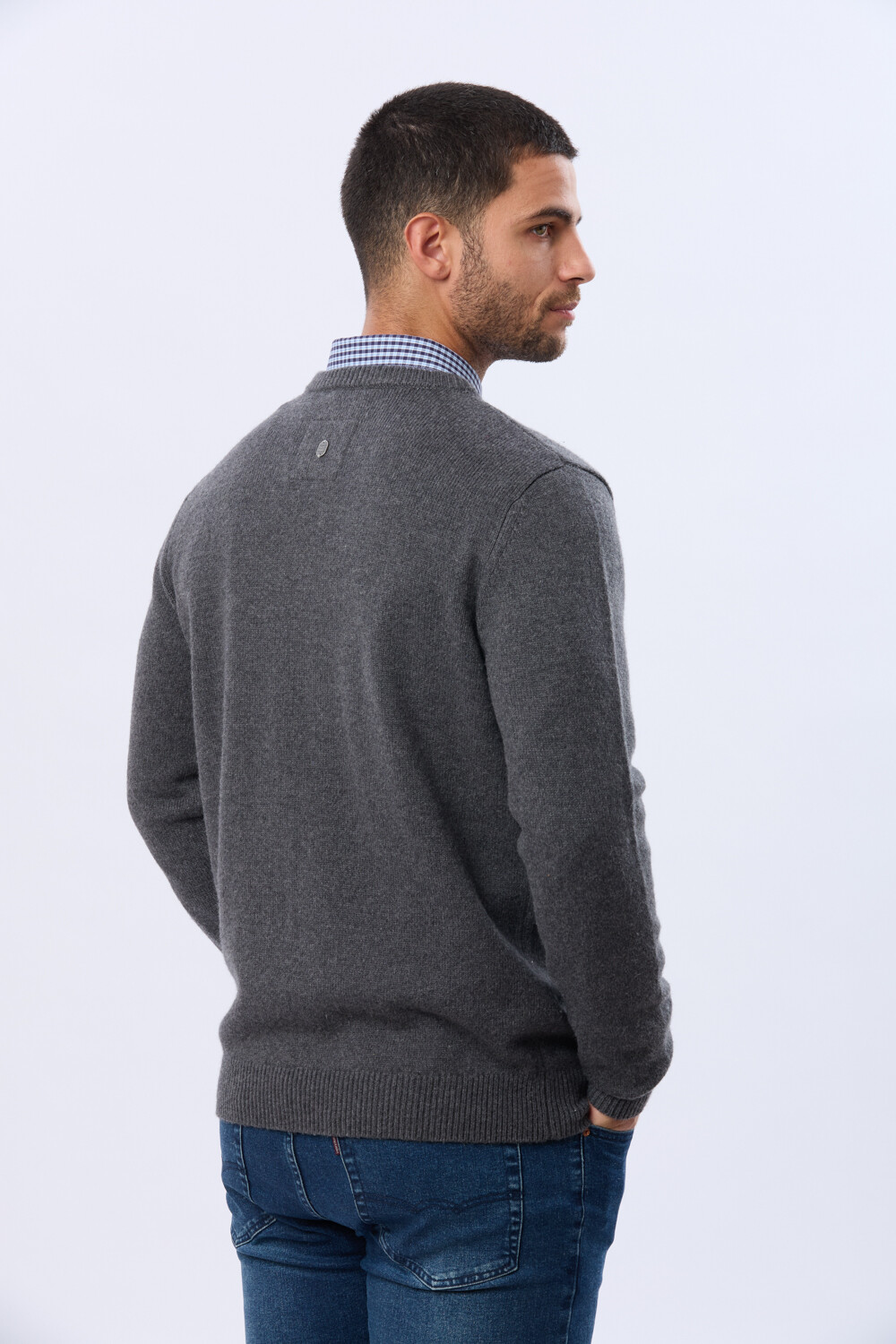 BUZO DE LANA Gris Oscuro