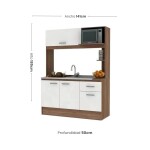 KIT DE COCINA - INTEGRADA GRANDE CARVALHO BLANCO