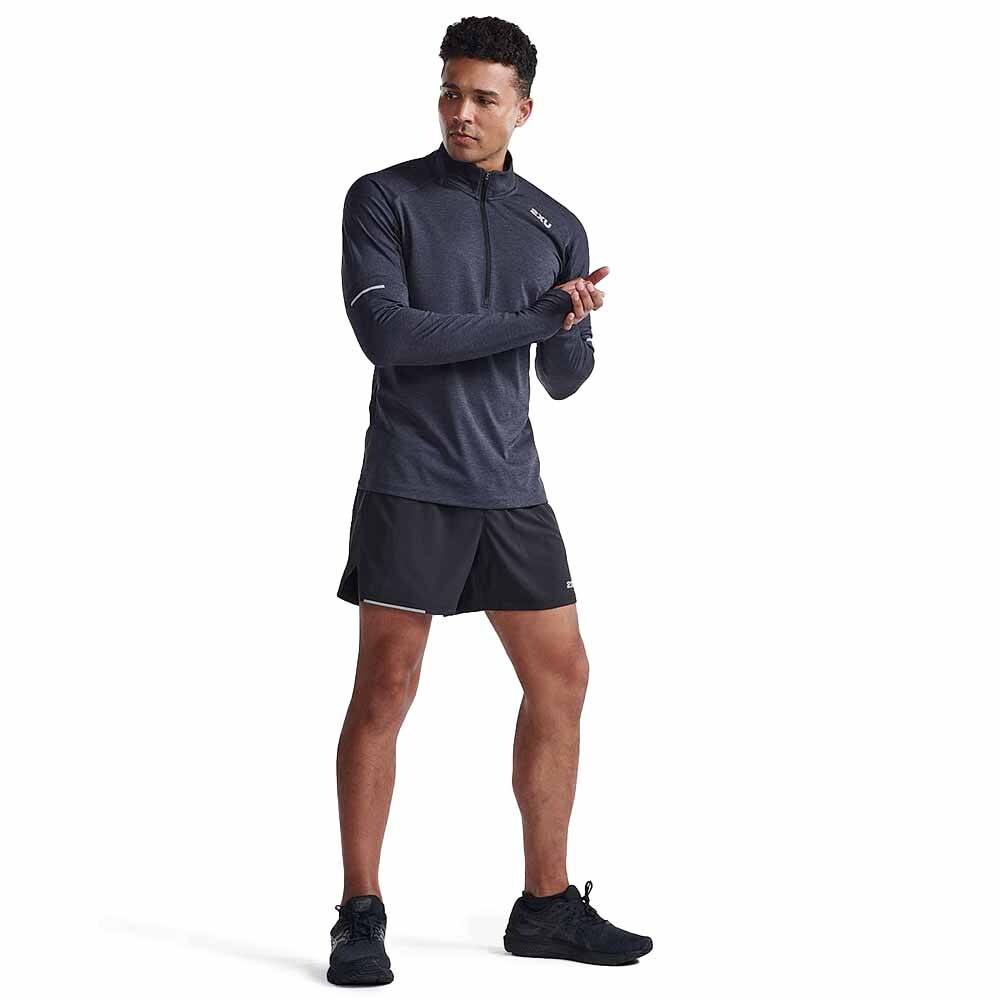 Polo Running Aero 1/2 Zip Hombre Black/silver Reflective