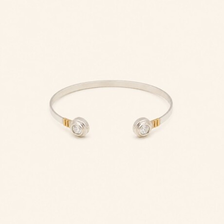 Pulsera Esclava Abierta - Plata y Oro Pulsera Esclava Abierta - Plata y Oro