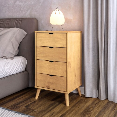 Mesa de luz Sommier - Linea Dublin Marrón
