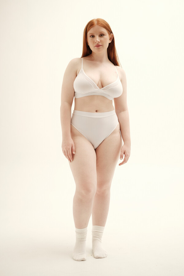 Culotte Edna ECO – Corte a la cintura y suavidad. Blanco