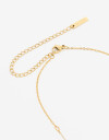 Collares Cortos Piedra Set De Collares De Acero Con Piedra - Dorado