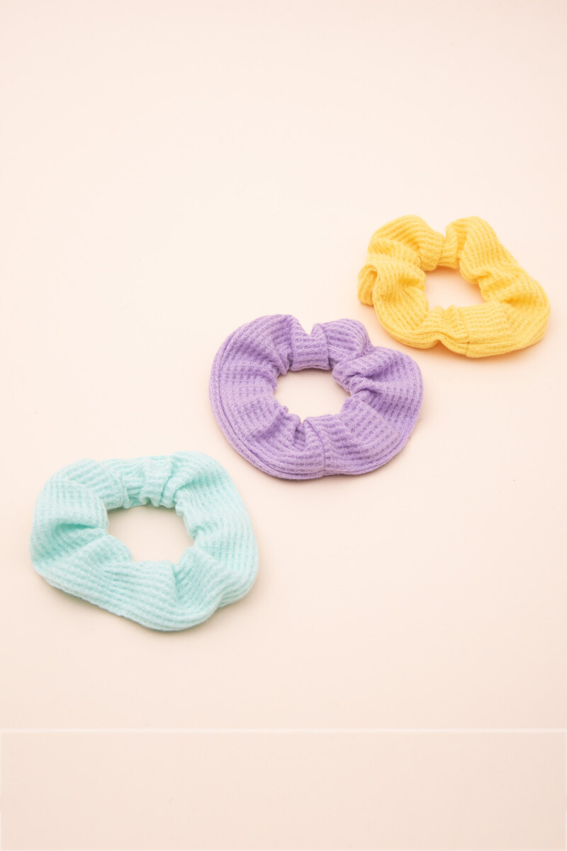 Scrunchies con textura 