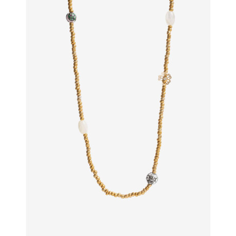 Collar Largo Beads Dorado