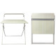 Escritorio Plegable con Estante en MDF 77x50x75cm Blanco