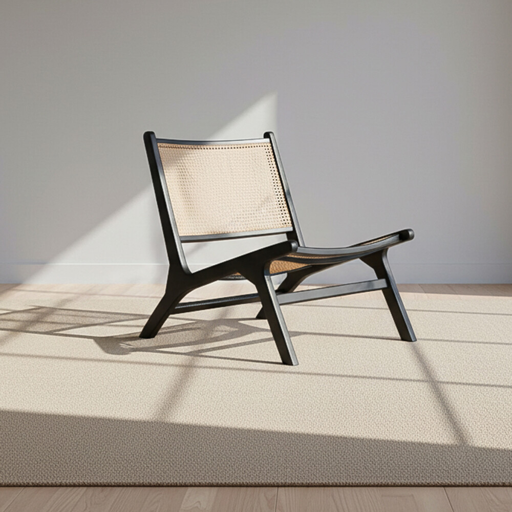 BUTACA RATTAN-Y-MADERA NEGRO KOMODO