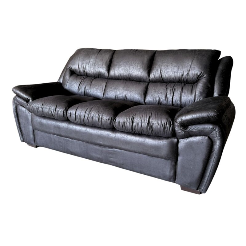 Sofá 3 Cuerpos Georgia Nobuck Negro Sofá 3 Cuerpos Georgia Nobuck Negro