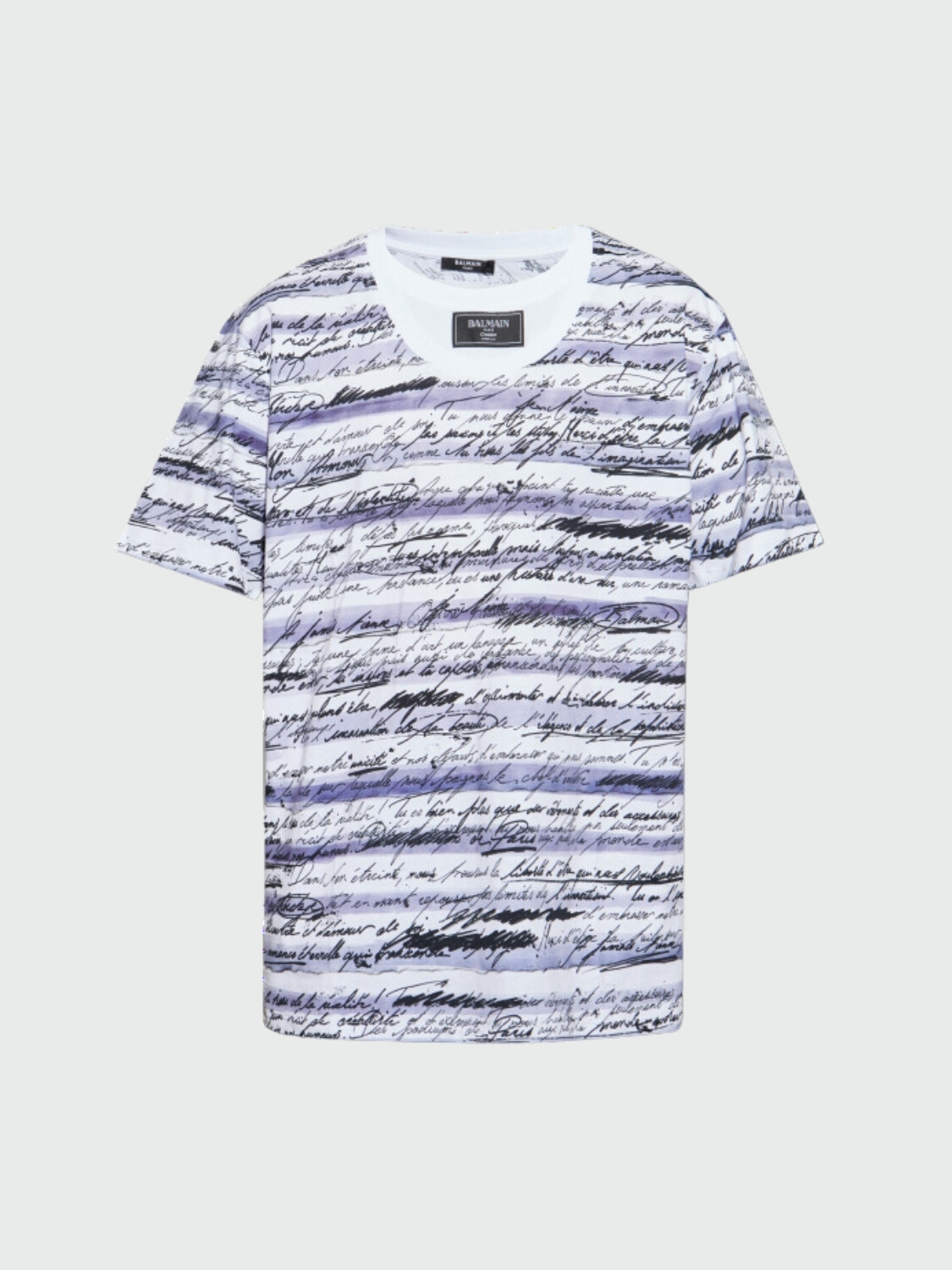 Balmain - Remera de algodón estampada Estampado