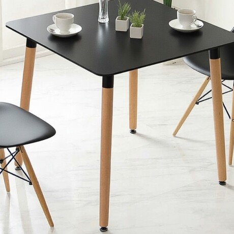 MESA DE COMEDOR EAMES CUADRADA 80 CM Mesa Eames Negra Cuadrada 80cm