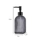 Dispensador de jabón de vidrio y base cuadrada 400ml NEGRO