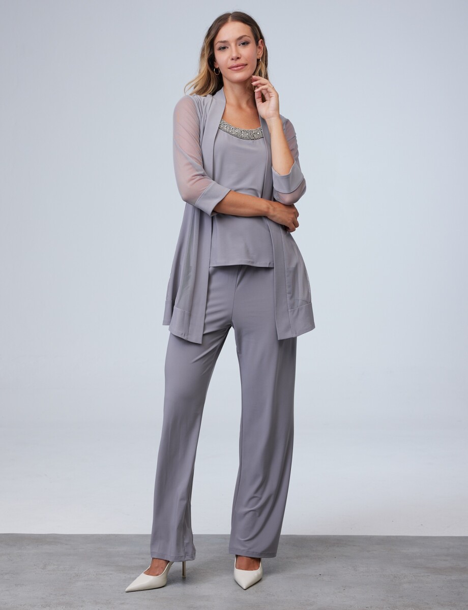 Set Blusa, Pantalón & Chaqueta - Tostado 