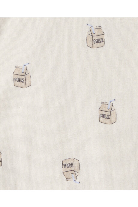 Pack cuatro bodies de algodón, diseño snacks Sin color