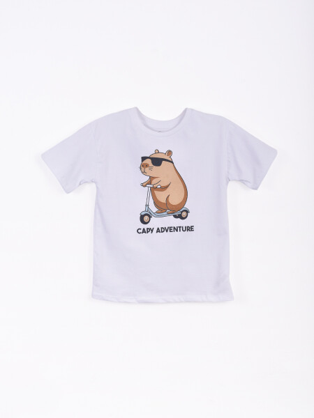 REMERA NIÑO CAPPY BLANCO