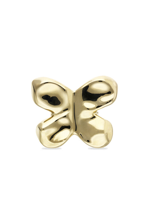 ANILLO DE ALEACIÓN DE METALES BAÑADO EN ORO 18K CON FORMA DE MARIPOSA Anillo