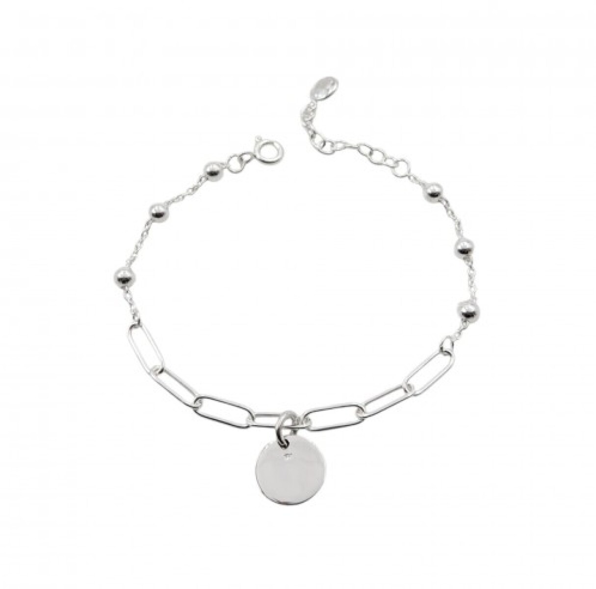 Pulsera de plata 925 con medalla. 