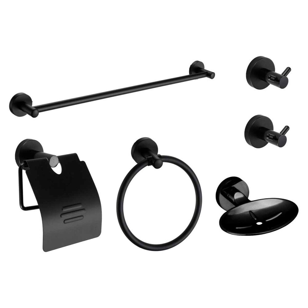 KIT ACCESORIOS CANDIA NEGRO 6 PIEZAS Kit Accesorios Candia Negro 6 Piezas