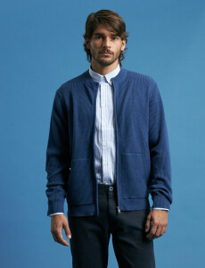 470453 CARDIGAN HARRY Azul Piedra Melange
