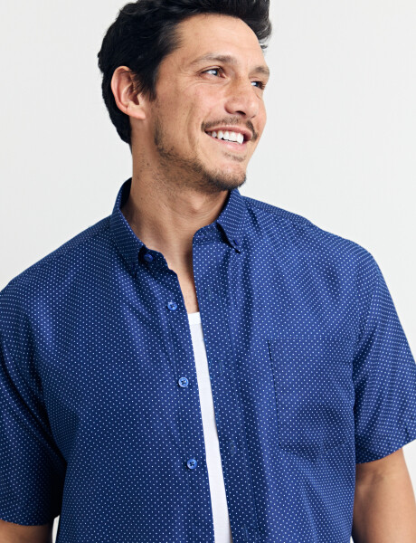 012659 CAMISA HARRINGTON LABEL Piedra/blanco