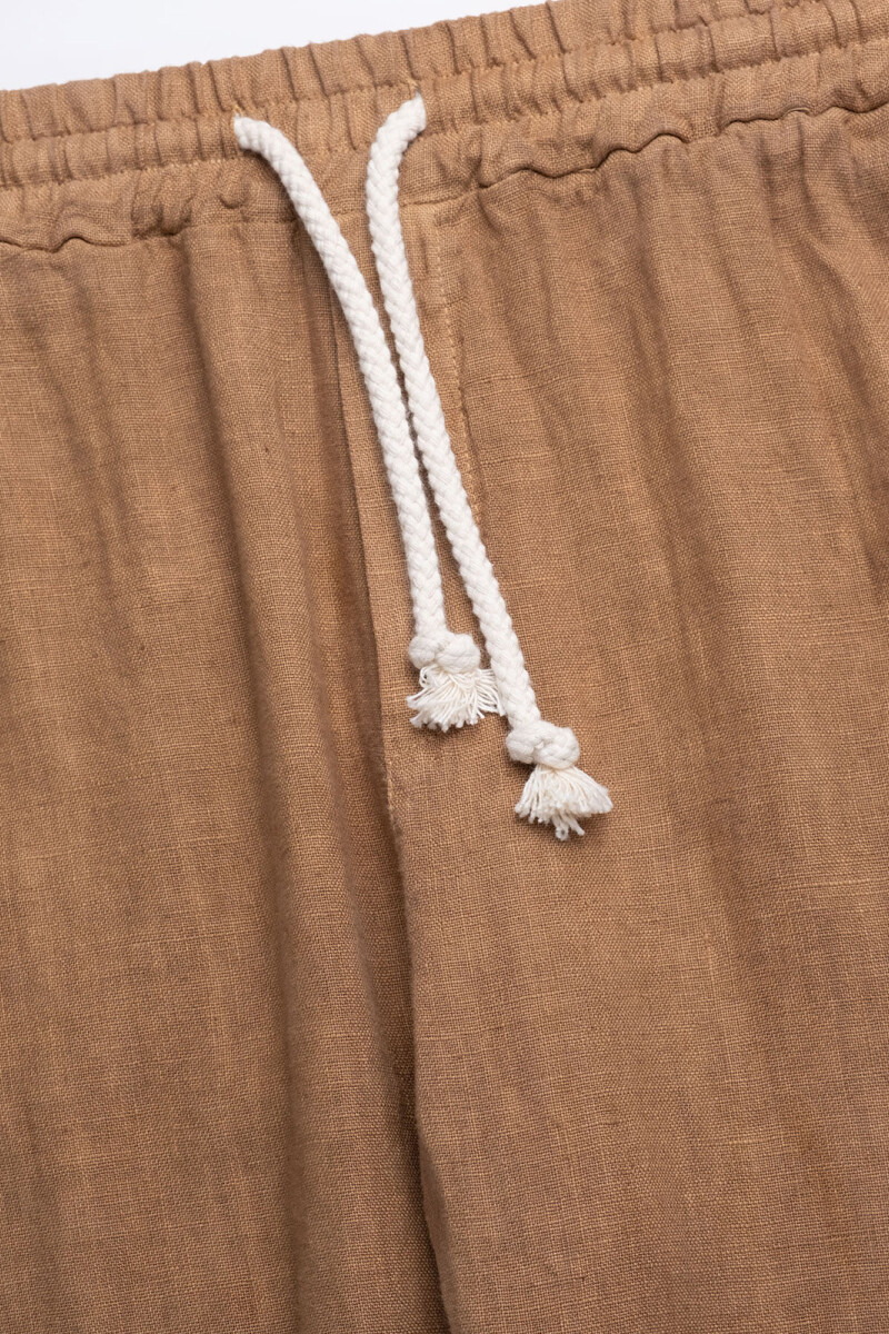 PREMIUM LINEN PANTS Tabaco