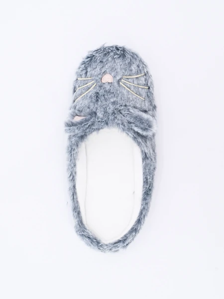 PANTUFLA CORIL GRIS OSCURO