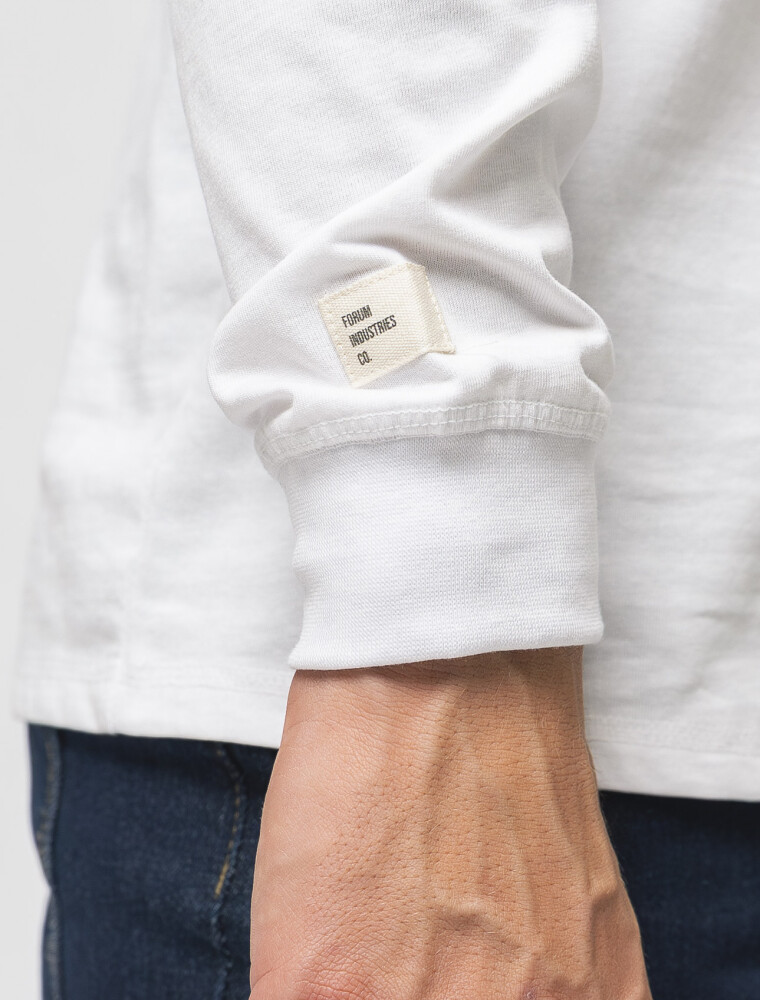 Remera Manga Larga Algodón Stone Blanco