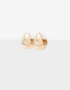 Aros Colgantes Cortos Metal Aros Colgantes Gota Strass - Dorado