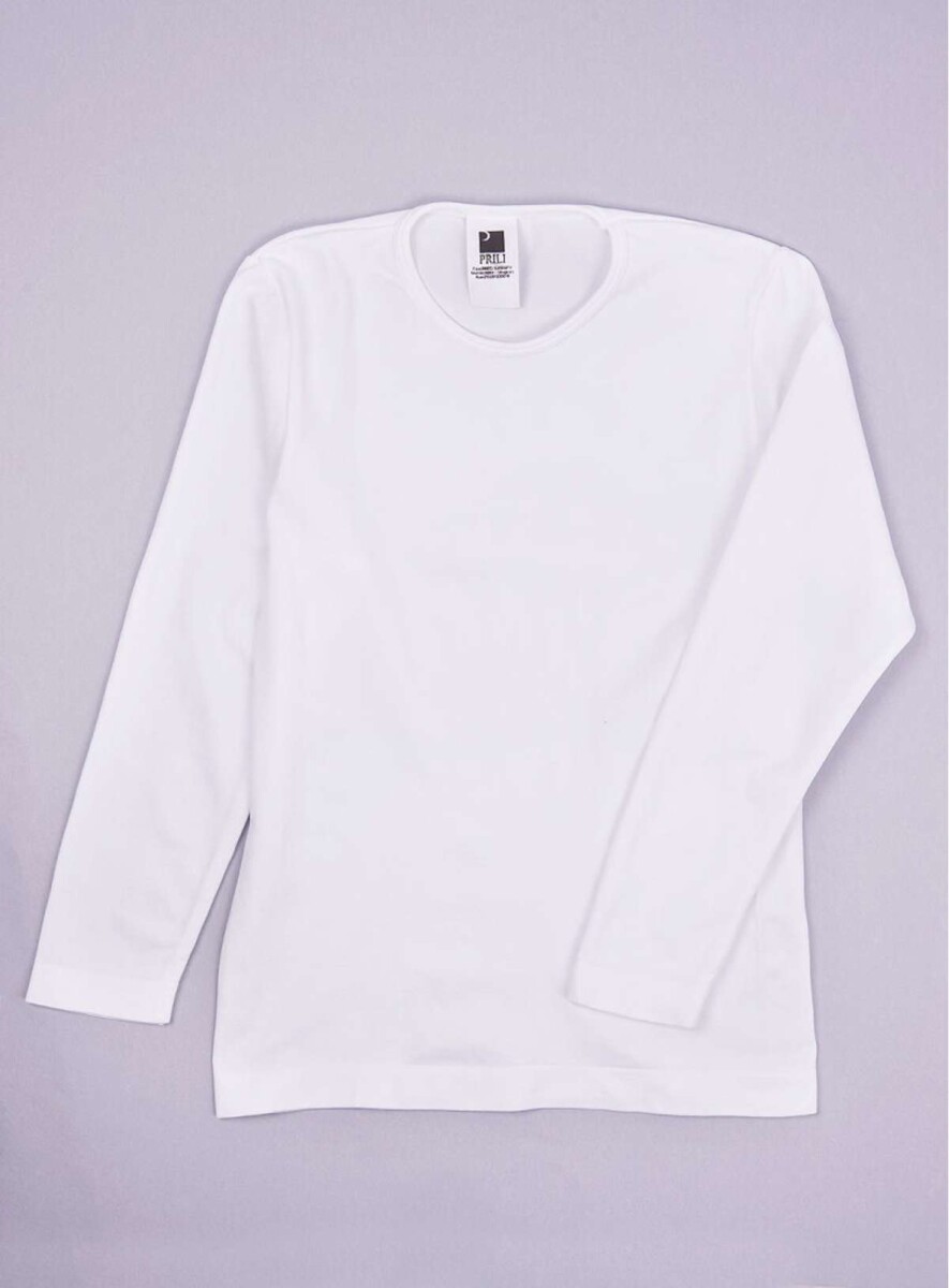 Camiseta manga larga infantil - Blanco 