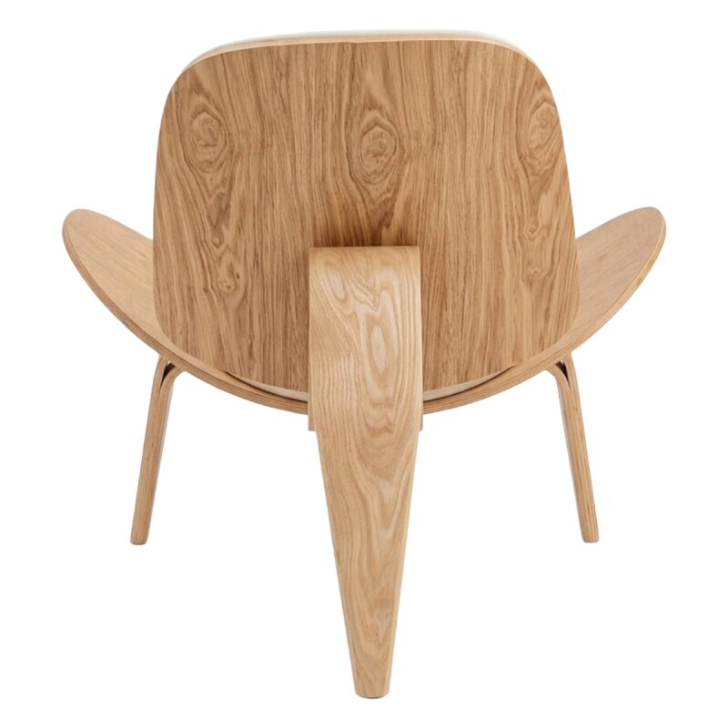 SILLON MADERA BEIGE/BLANCO 90X72X76CM Unica